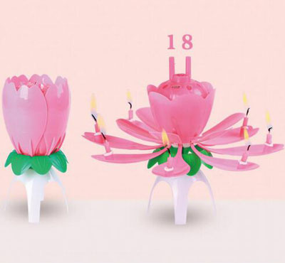 Lotus Number Birthday Candles