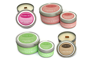 You will get personalised tin box candles for your home