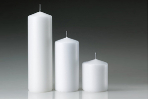 Our stylish white pillar candles are made in China