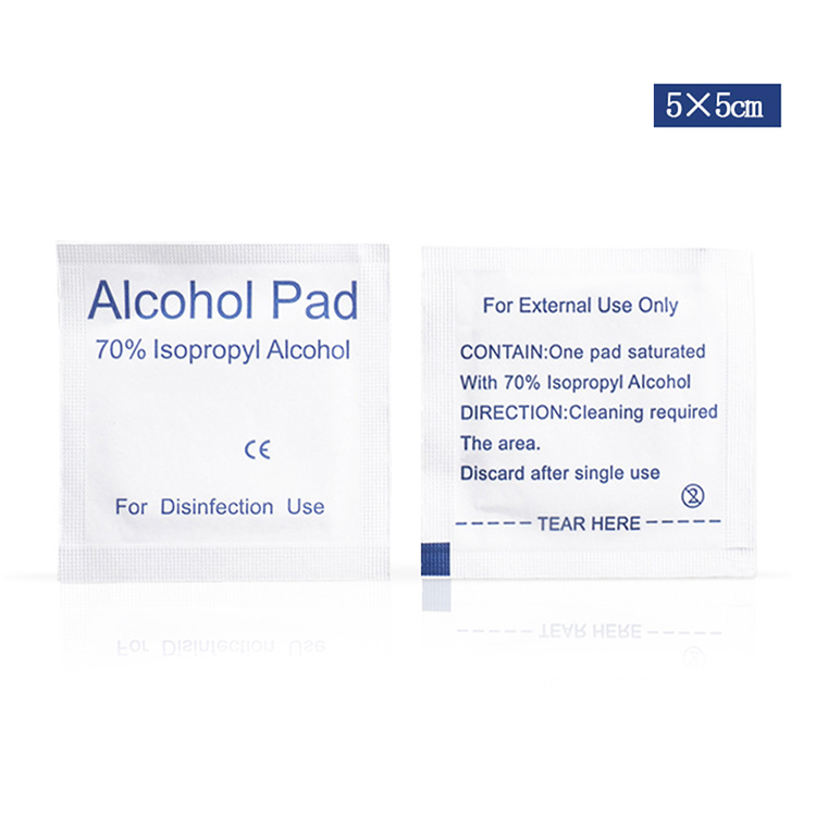 100Pcs/Box 5x5cm Alcohol Pads Disposable Disinfection Wound Alcohol Wipes Travel Accessories