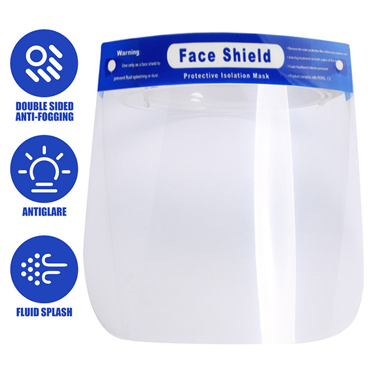 Reusable Face Shield Adjustable Transparent, Facial Cover for Women Men