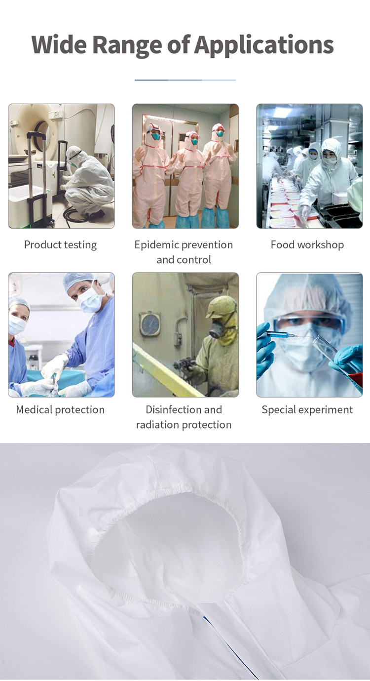 PPE protective clothing, protective coveralls, disposable protective coveralls, disposable isolation gowns