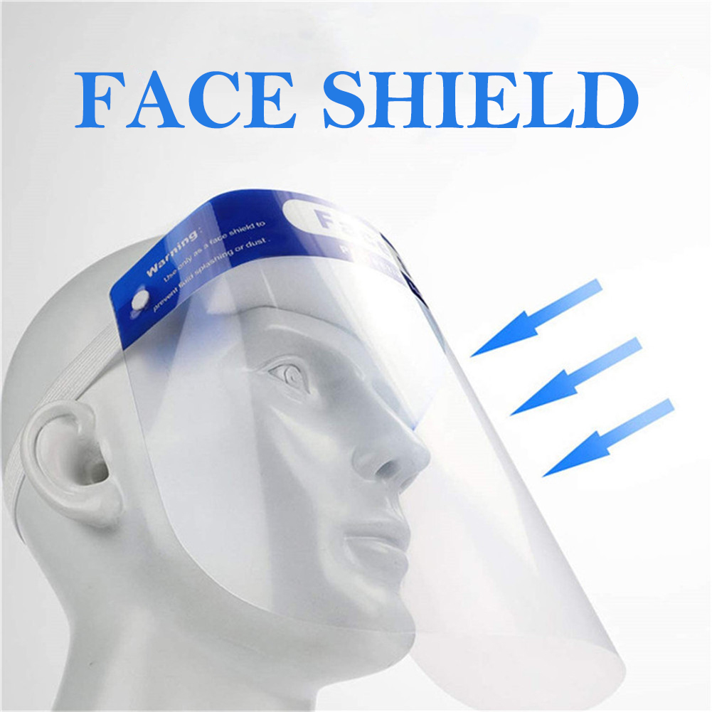 Reusable Face Shield Adjustable Transparent, Facial Cover for Women Men