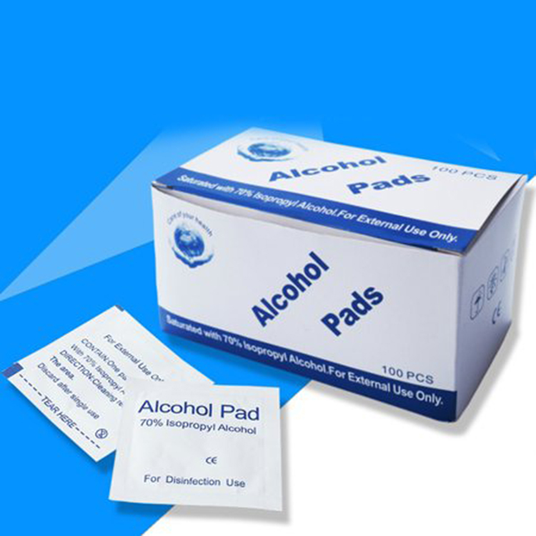 100Pcs/Box 5x5cm Alcohol Pads Disposable Disinfection Wound Alcohol Wipes Travel Accessories