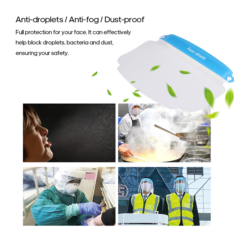 Anti-droplets Anti-fog Dust-proof Face Shield Protective Cover Transparent Face Eyes Protector Safety Accessories