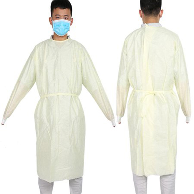 Disposable Isolation Gowns, Disposable Protective Isolation Gown SMS Waterproof Body Guard Clothes, Isolation Gown