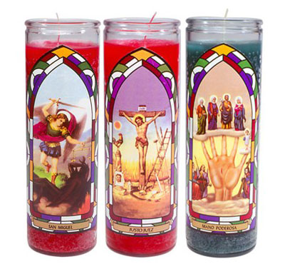 religious candles, 7 day glass church candles