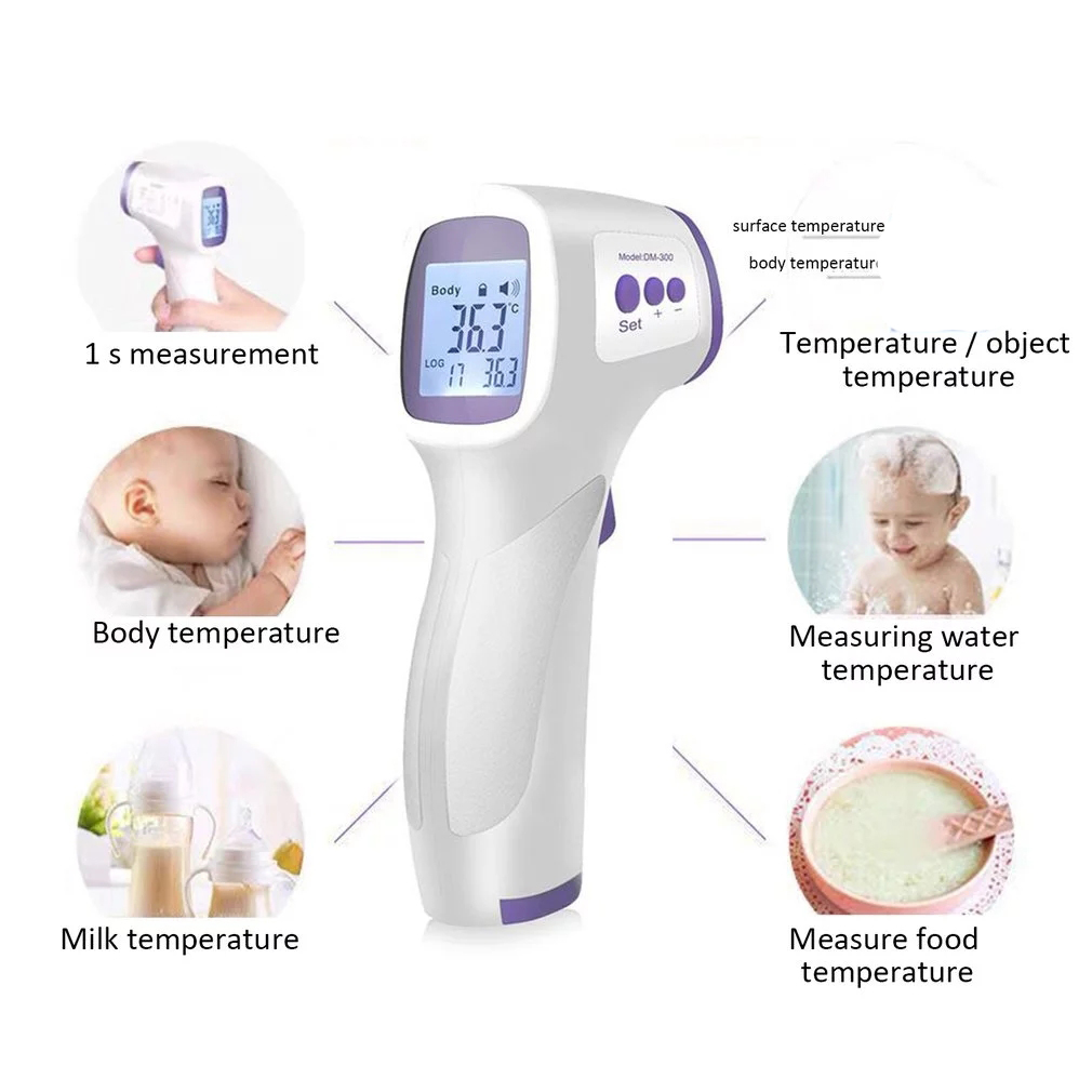 noncontact digital forehead infrared thermometer, ear and forehead thermometer, baby forehead thermometer strip