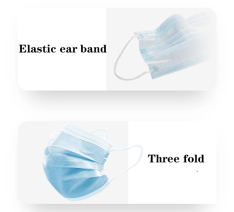 3 ply GB2626 disposable cotton face mouth mask