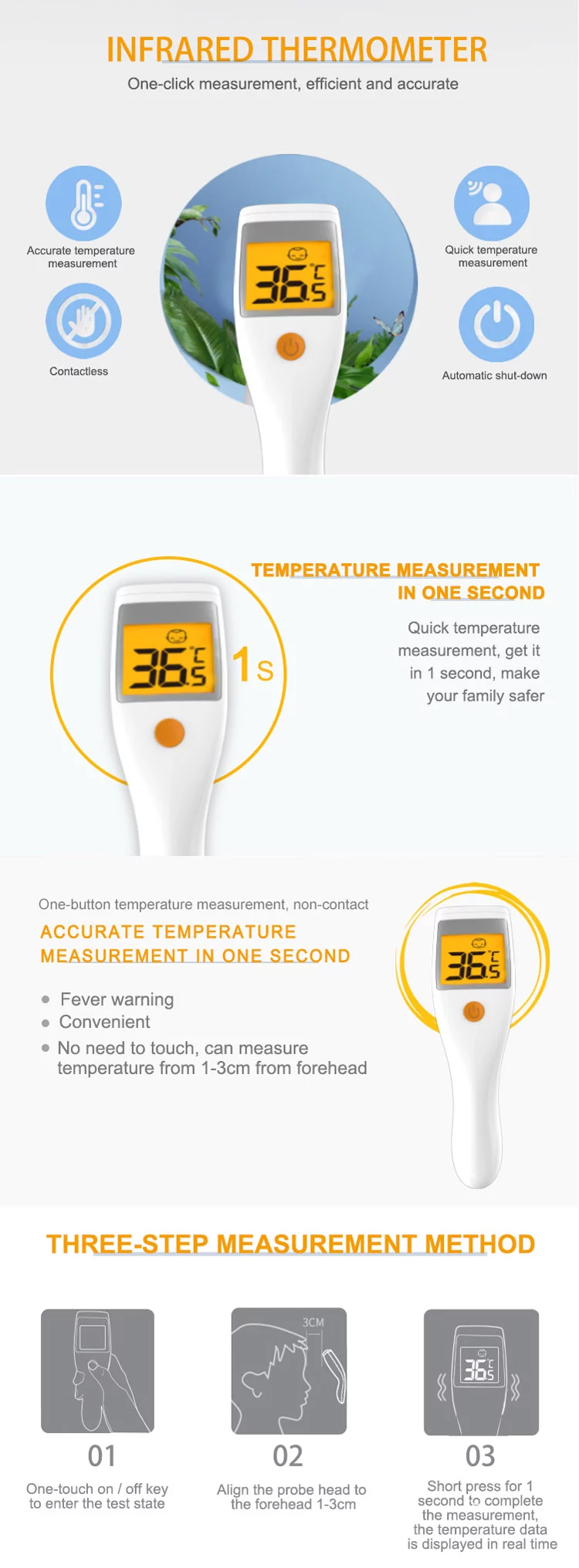 Digital infrared body thermometer 