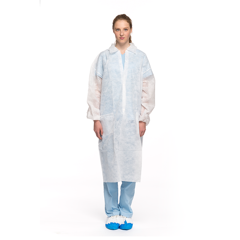 Hospitals medical accessories PE laminated disposable isolation gown