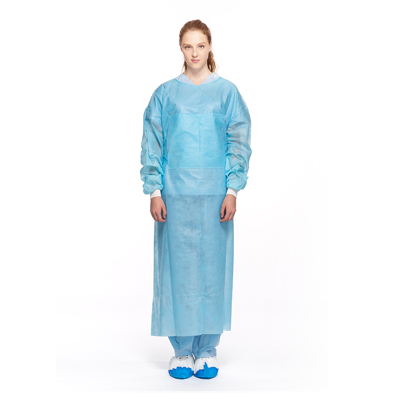 Hospitals medical accessories PE laminated disposable isolation gown